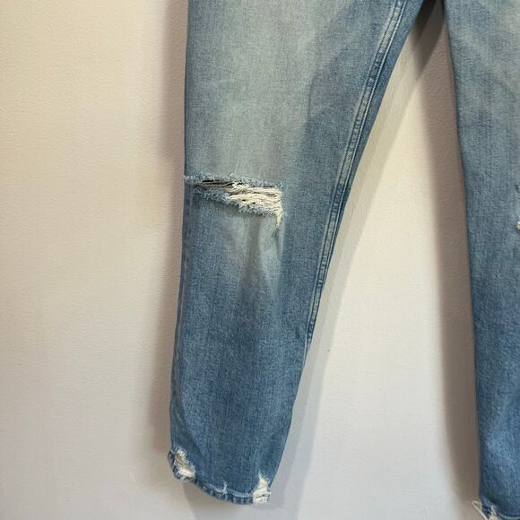 Mother Tomcat Jeans High Rise Cropped Straight Leg Confession Wash Size 30 - Picture 3 of 11